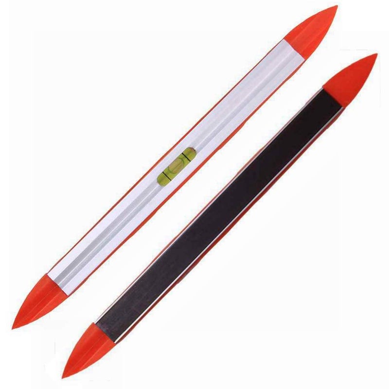 YOTOM 2pcs 9 inch Aluminum-Sided Magnetic Torpedo Level, Box Level Spirit Bubble level - Orange - Image 4